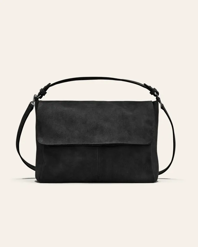 Cala Jade Mabi skulderveske Black Suede semsket