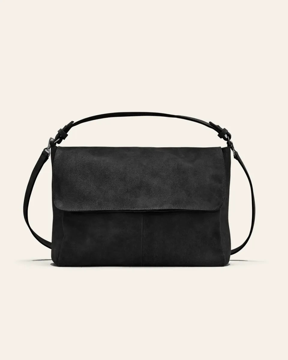 Cala Jade Mabi skulderveske Black Suede semsket