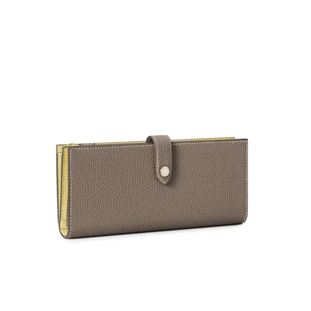 Bonaventura Belted Multi lang lommebok Etoupe Gul skinn