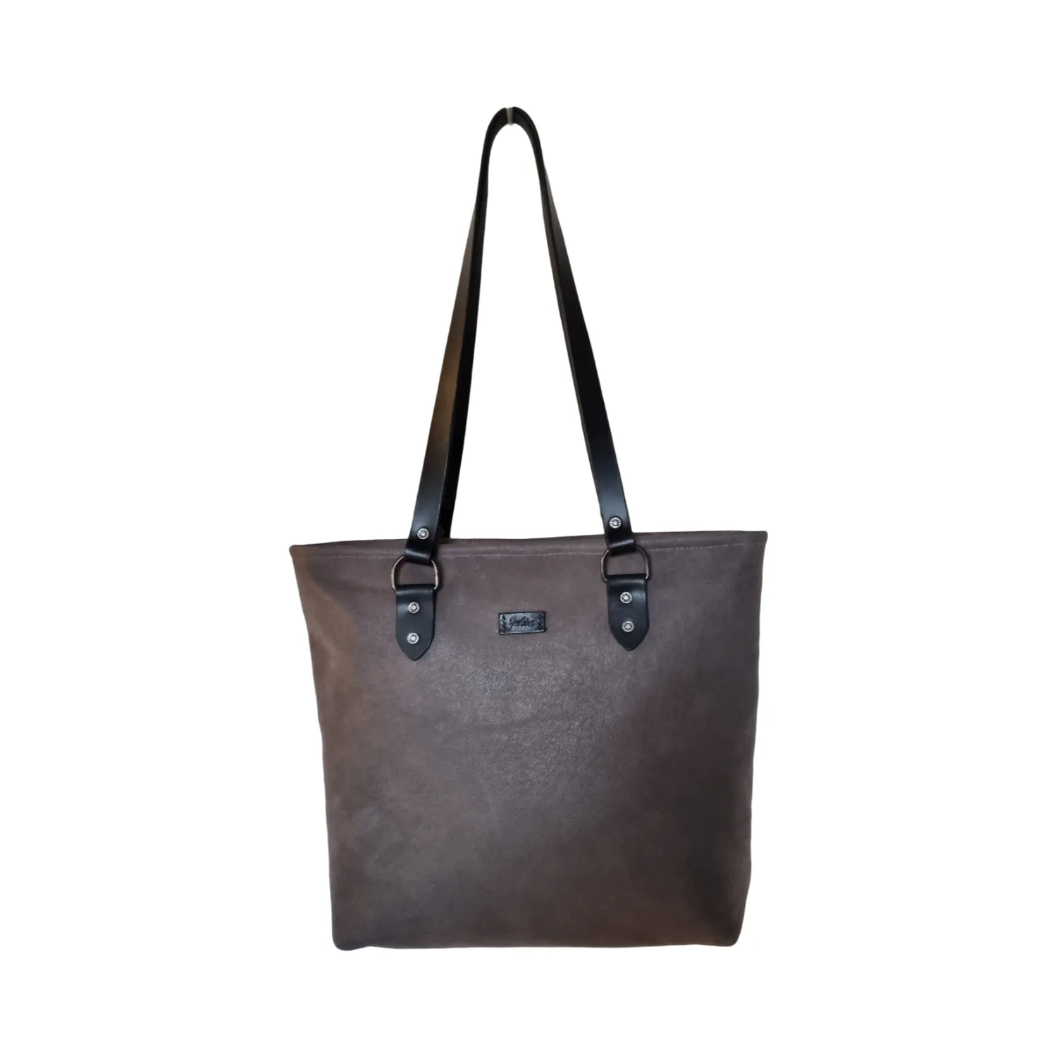 Julia Stray skinnveske sort 38 cm storfe glidelås