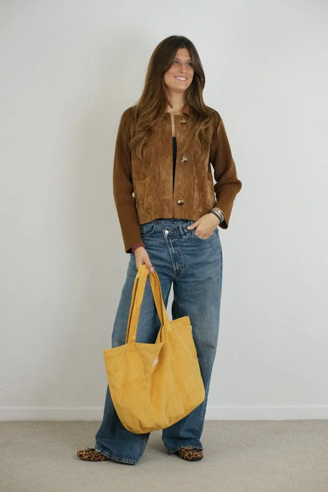 De La Mur Taz shopper sennep med glidelås