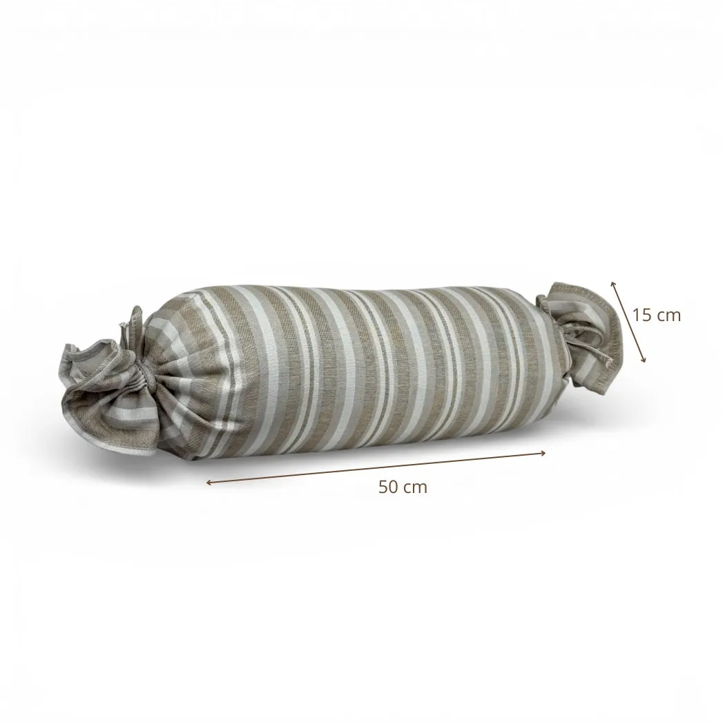 De La Mur Malik pute rund 50 cm stripet beige