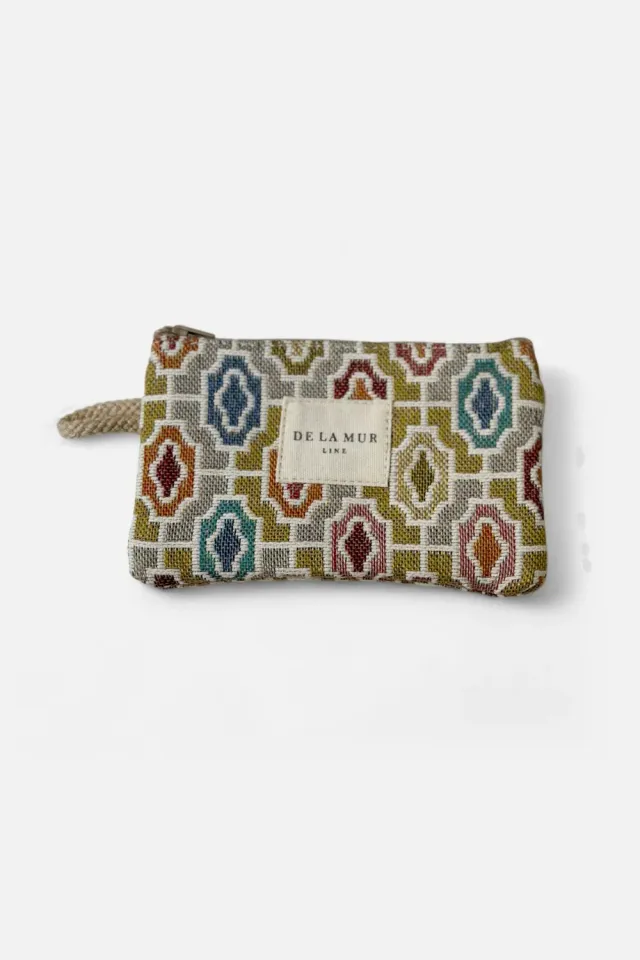De La Mur Fin lommebok beige geometrisk