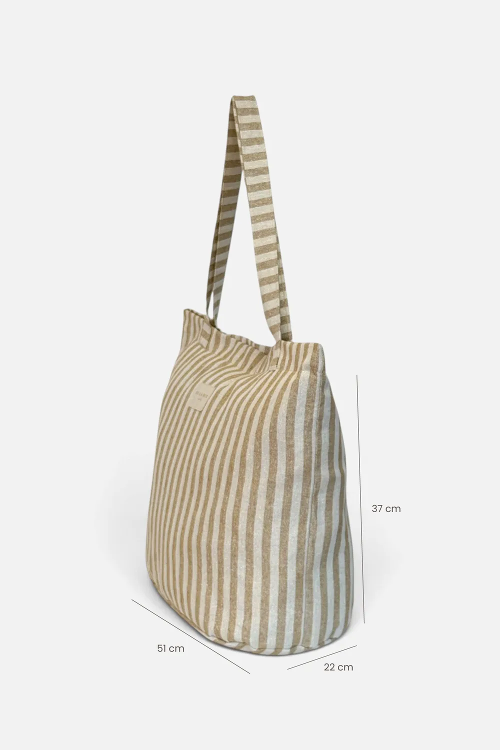 De La Mur Lumos stor shopper sennep stripet
