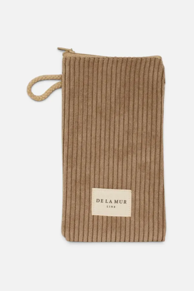De La Mur Toast brilleetui beige kord 8,5x18 cm