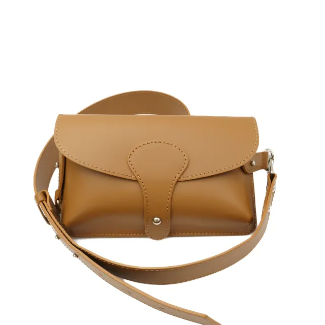 Latalia Monza crossbody skinnveske brun bred reim
