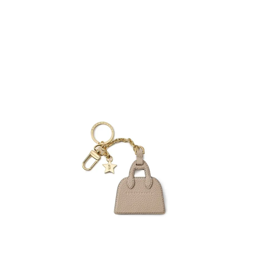 Bonaventura Emma Bag nøkkelring Greige Shell Pink skinn
