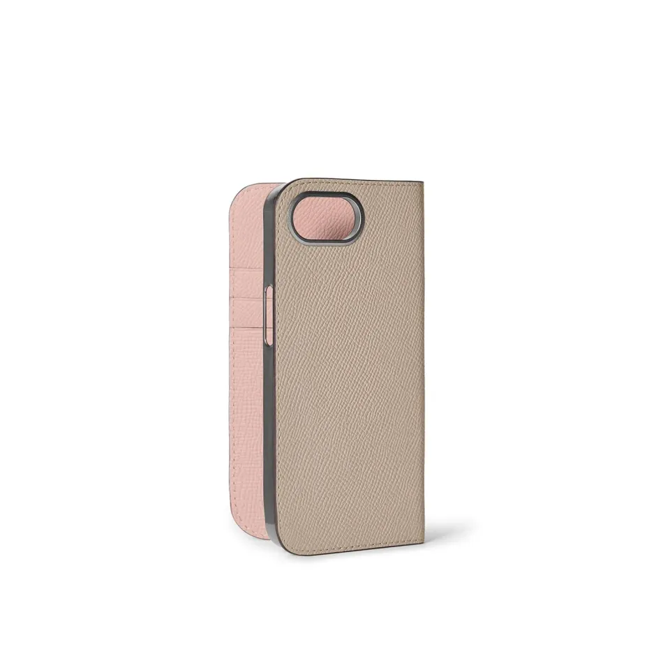 Bonaventura Nobile iPhone 16e/17e dagboketui Greige skinn