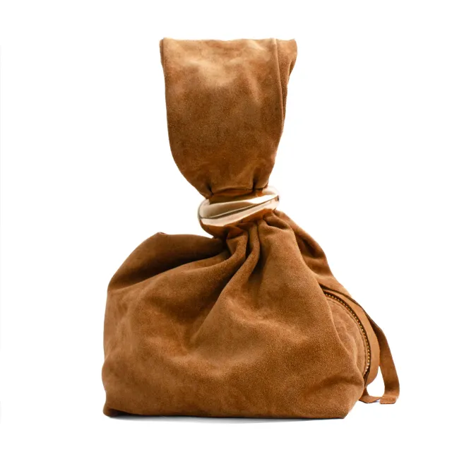 Latalia Gala clutch caramel mocka gulldetaljer