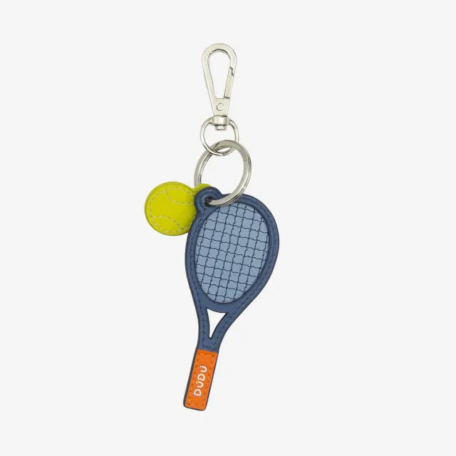 DuDubags Racket nøkkelring i skinn svart tennis