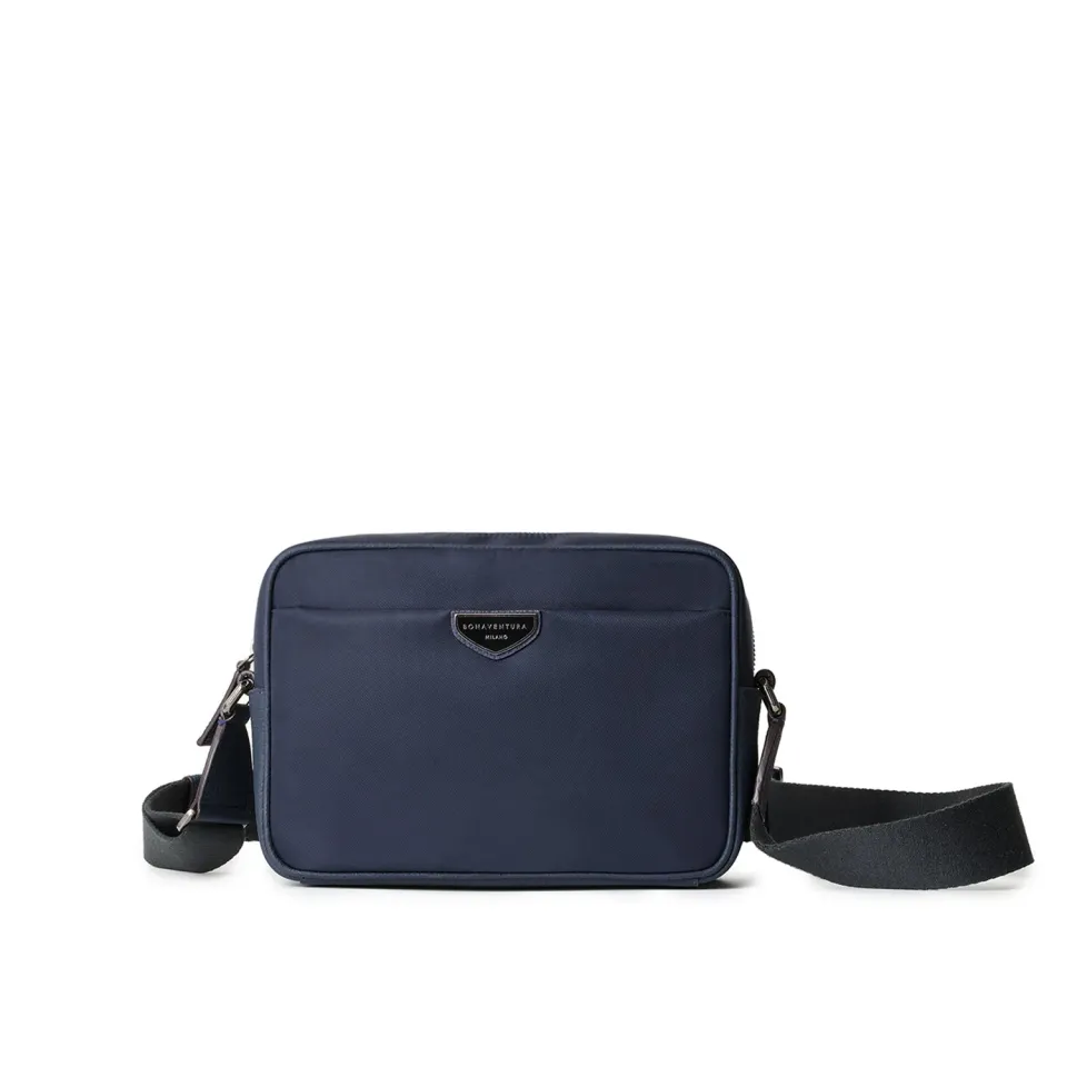 Bonaventura Celeste crossbody-veske nylon svart himmelblå