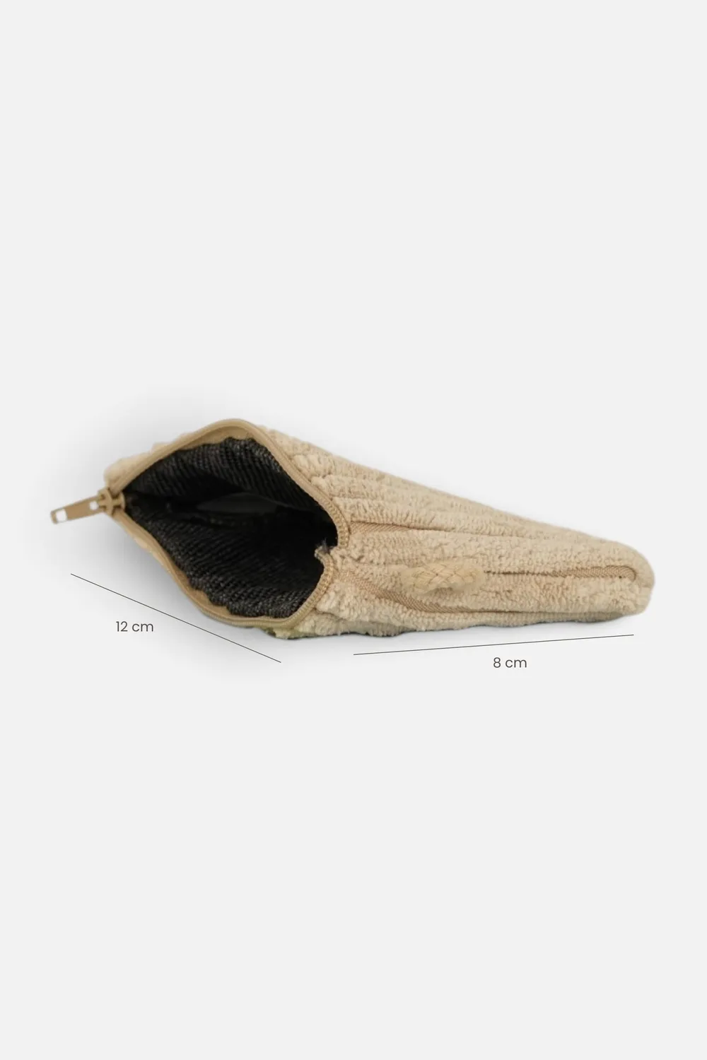 De La Mur Moka pung kordfløyel beige 12 cm