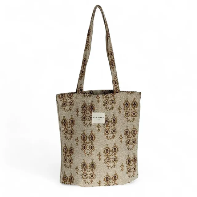 De La Mur Pluma totebag 34 cm beige åpen