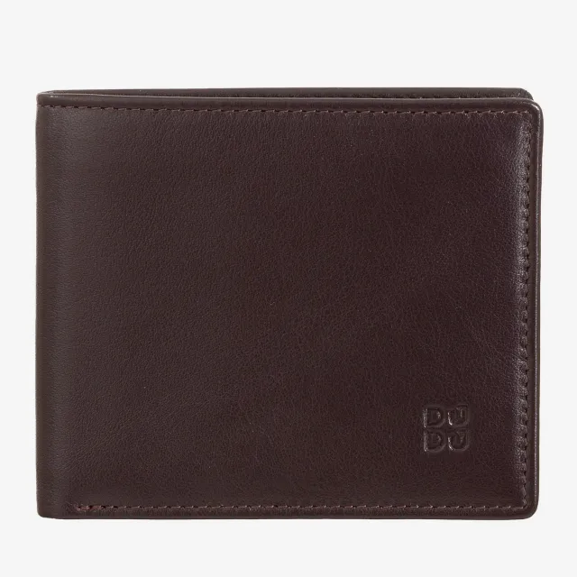 DuDubags Plinio lommebok kaffebrun RFID skinn