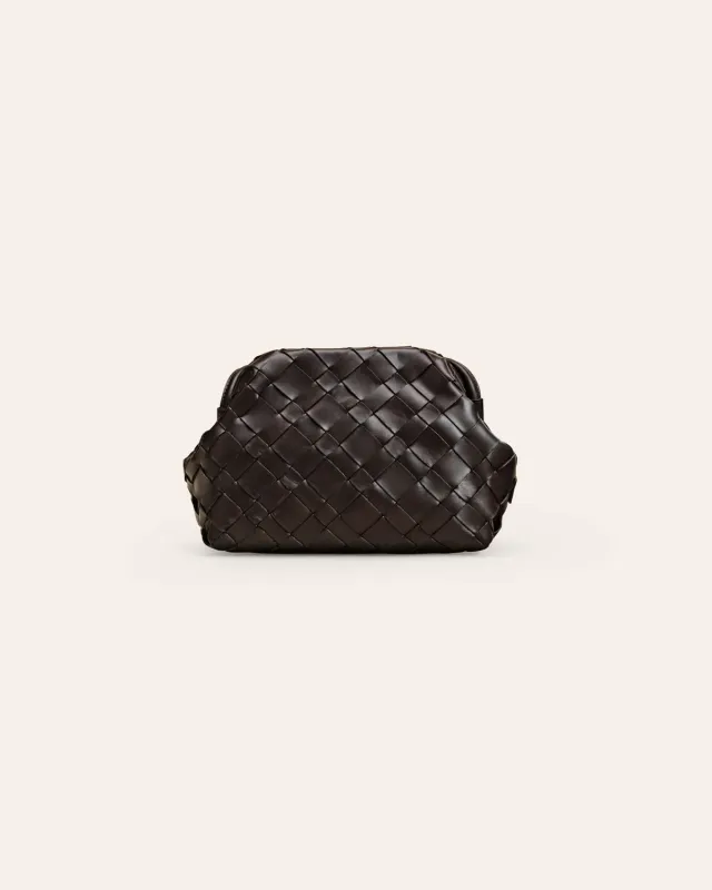 Cala Jade Aimee clutch umber flettet kuskinn