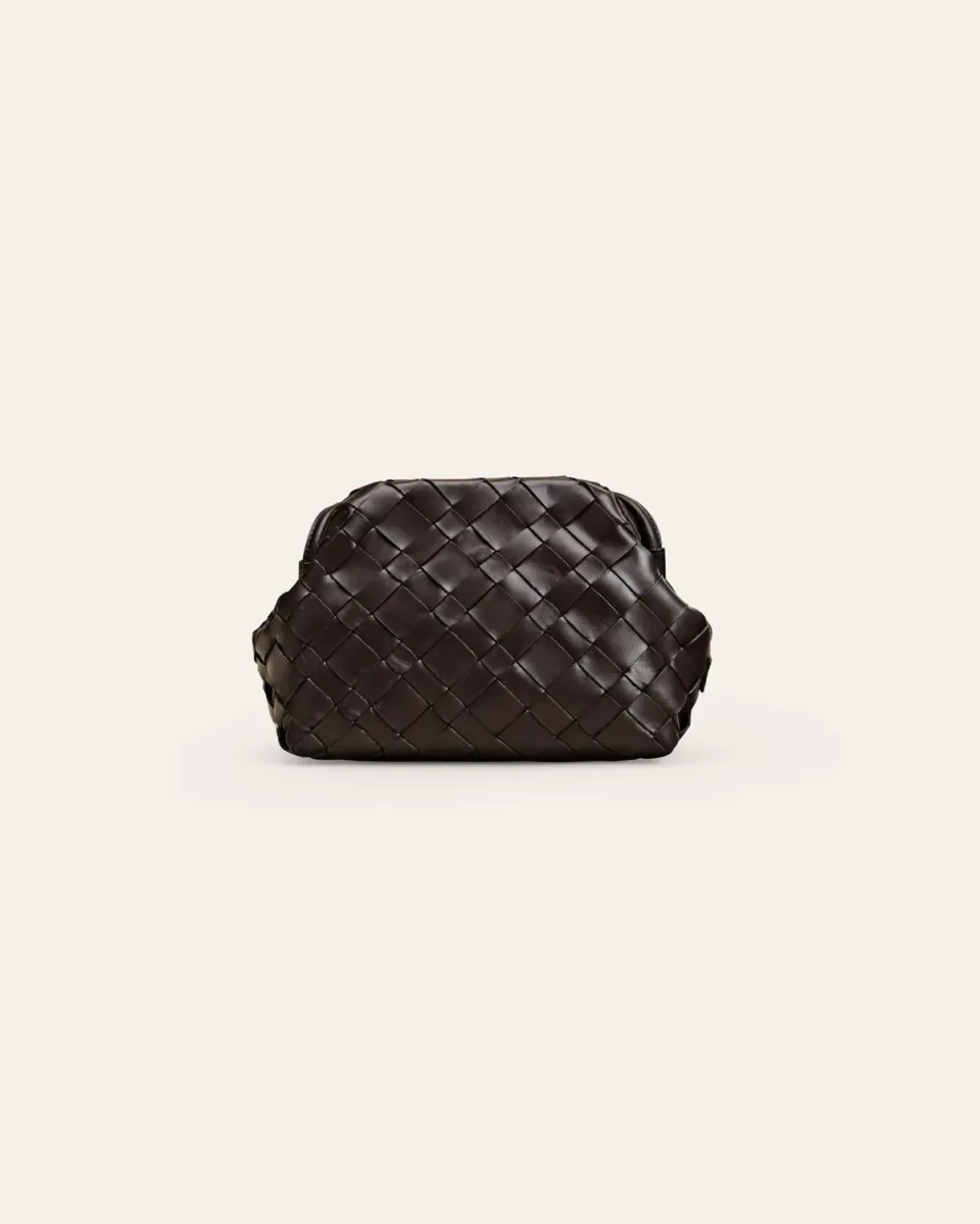 Cala Jade Aimee clutch umber flettet kuskinn