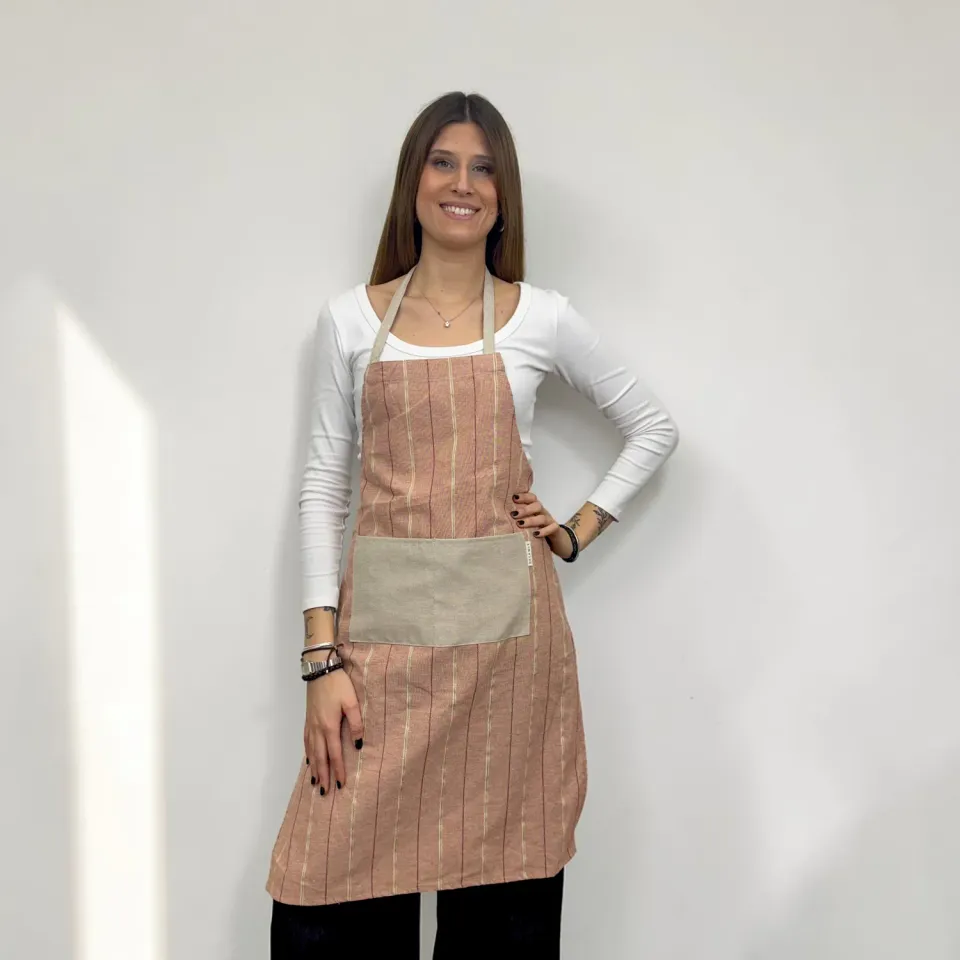 De La Mur Galea forkle rosa stripet 66x89