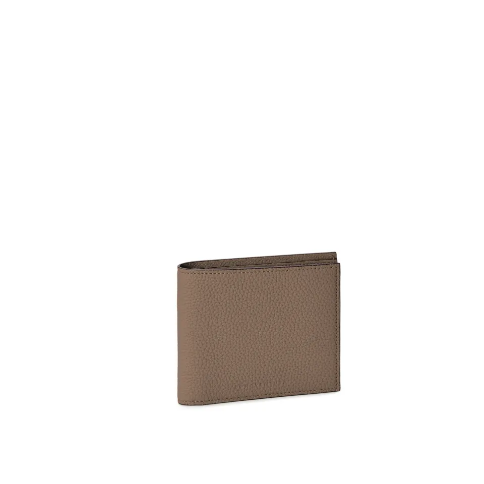 Bonaventura Bi-fold lommebok krympeskinn etoupe