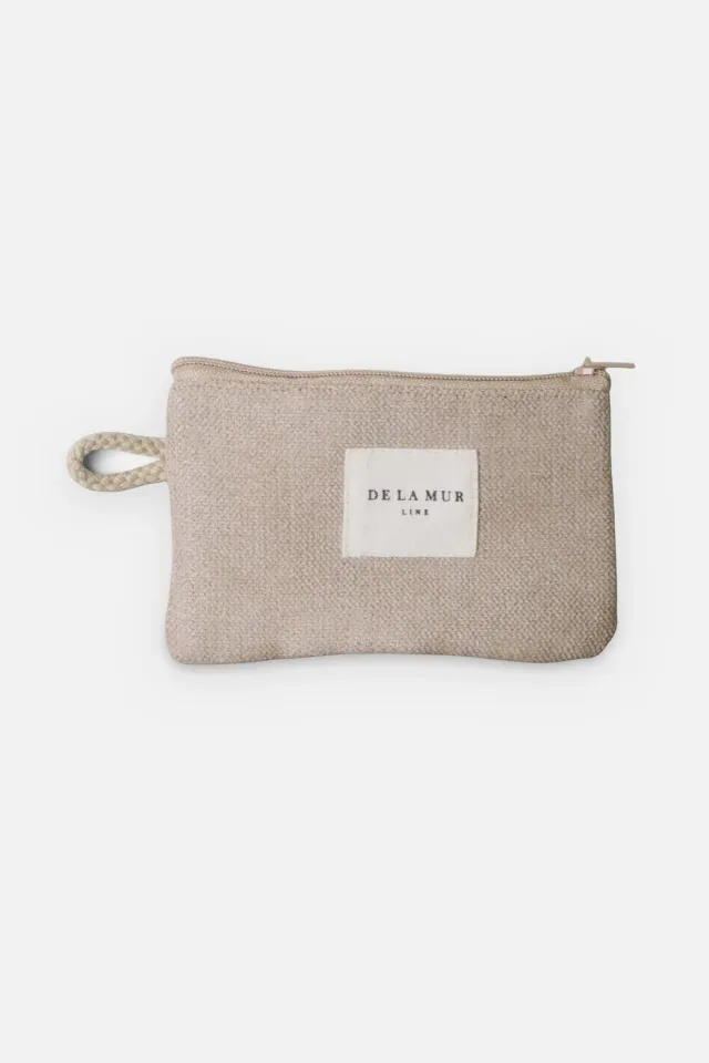 De La Mur Pri myntpung 13 cm beige glidelås