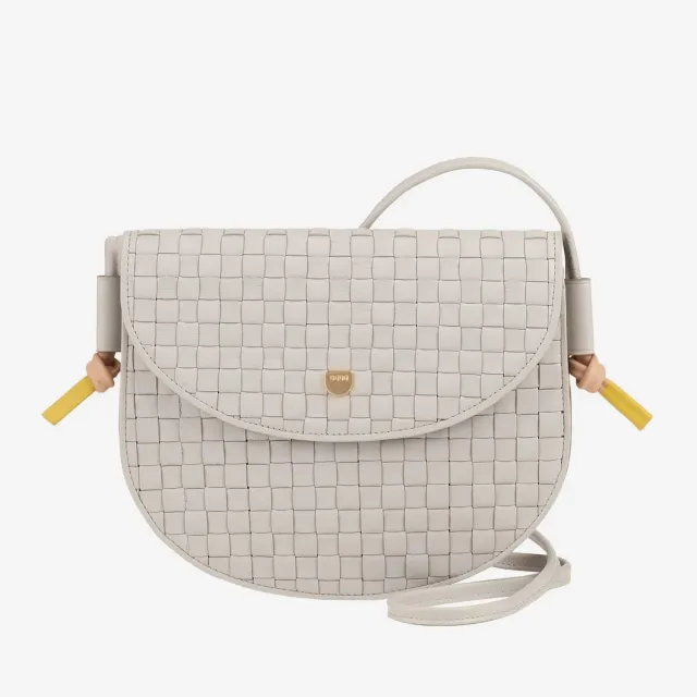 DuDubags Skye skulderveske perle flettet skinn