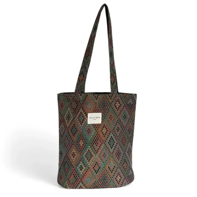 De La Mur Canela liten totebag 34x37 jacquard