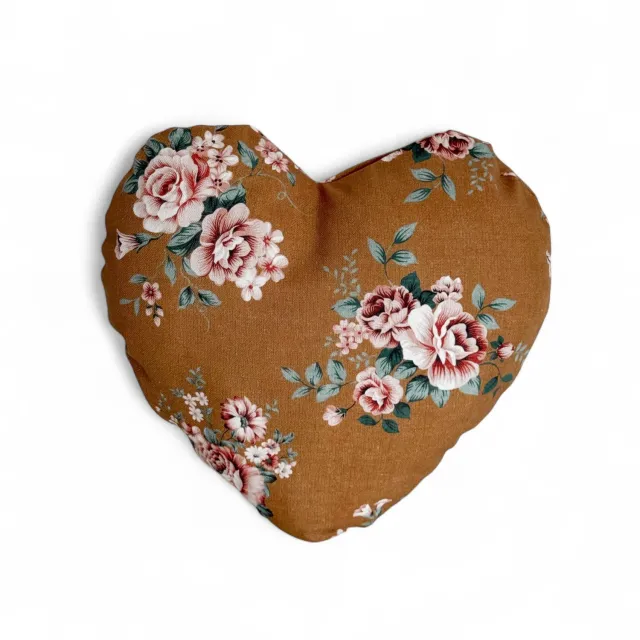 De La Mur Corazón Voli hjertepute 33x33 oransje blomstret