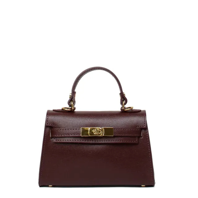Latalia Trento saffiano skinnveske bordeaux
