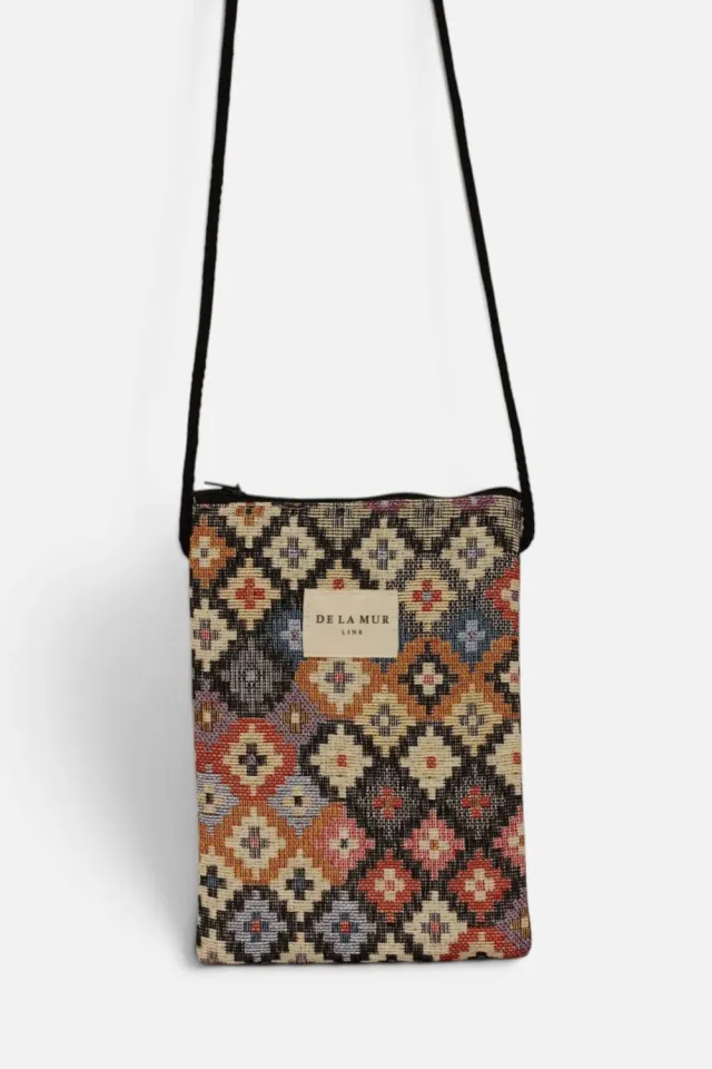 De La Mur Ore mobilveske lilla jacquard 13 cm