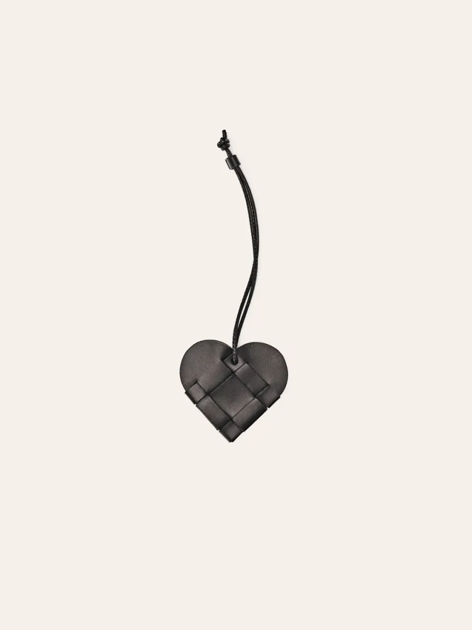 Calajade Misu Heart veskecharm svart skinn