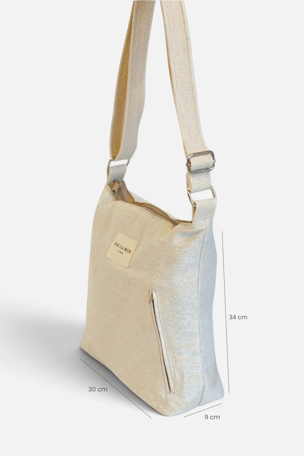 De La Mur Mediano Oro skulderveske beige gull 30 cm