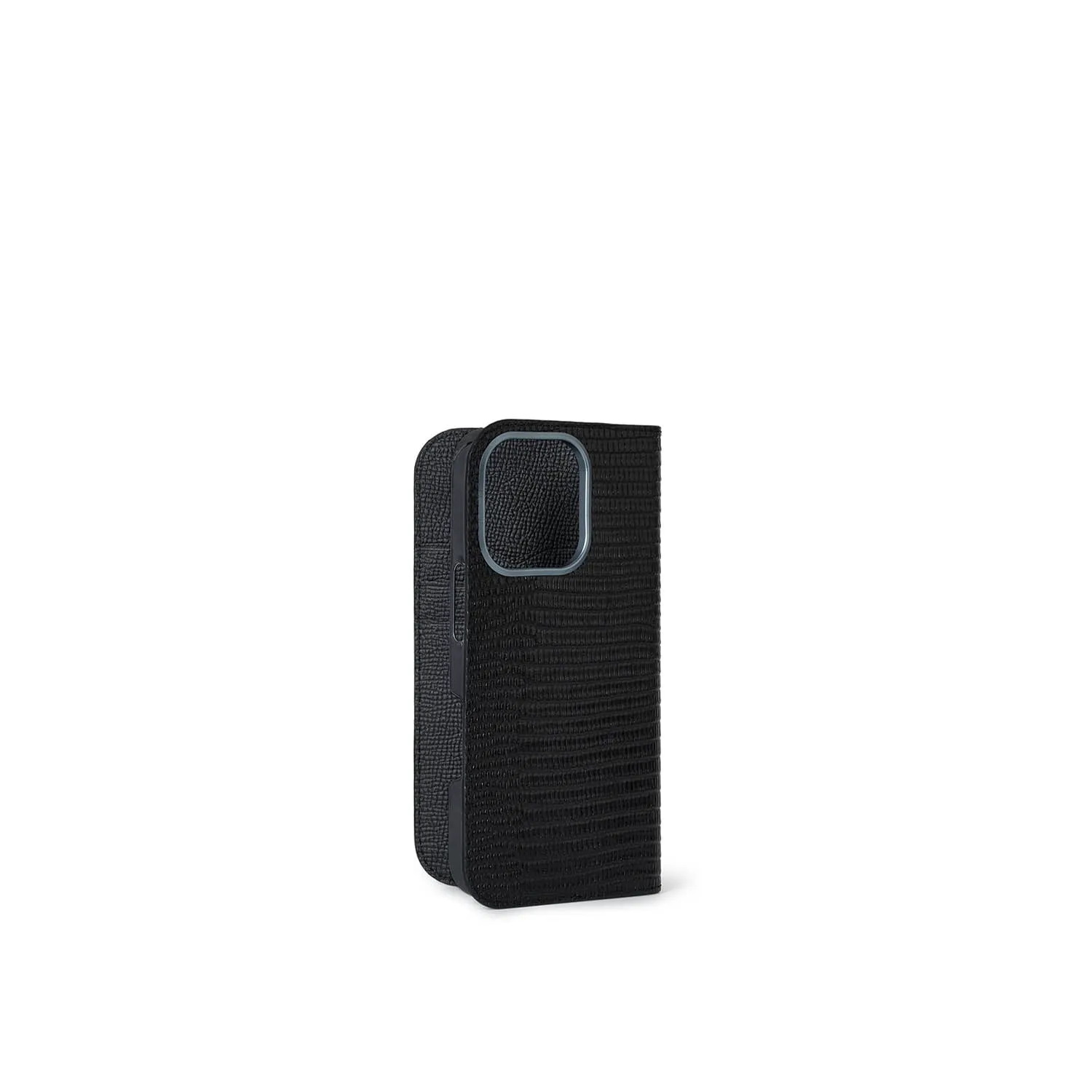 Bonaventura iPhone 16 Pro veske skinn Svart øgle