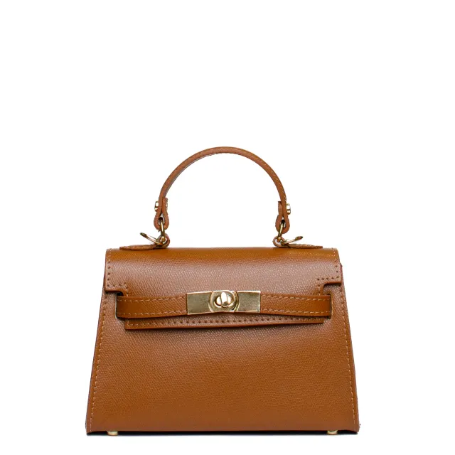 Latalia Trento veske brun saffiano skinn