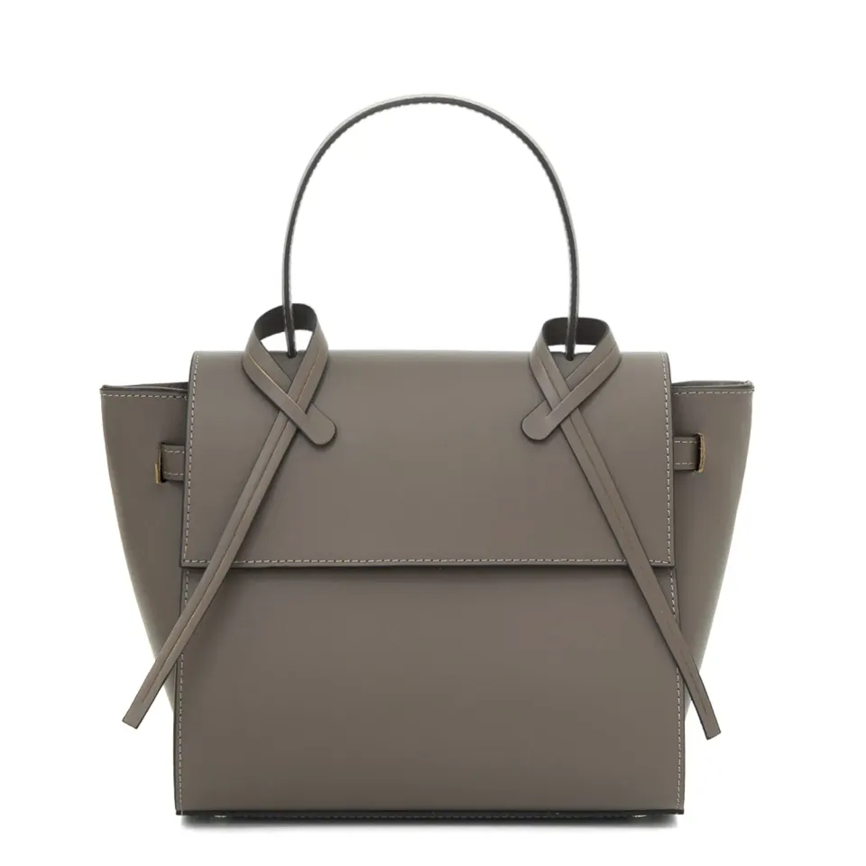 Latalia Arezzo skinnveske taupe glatt skinn