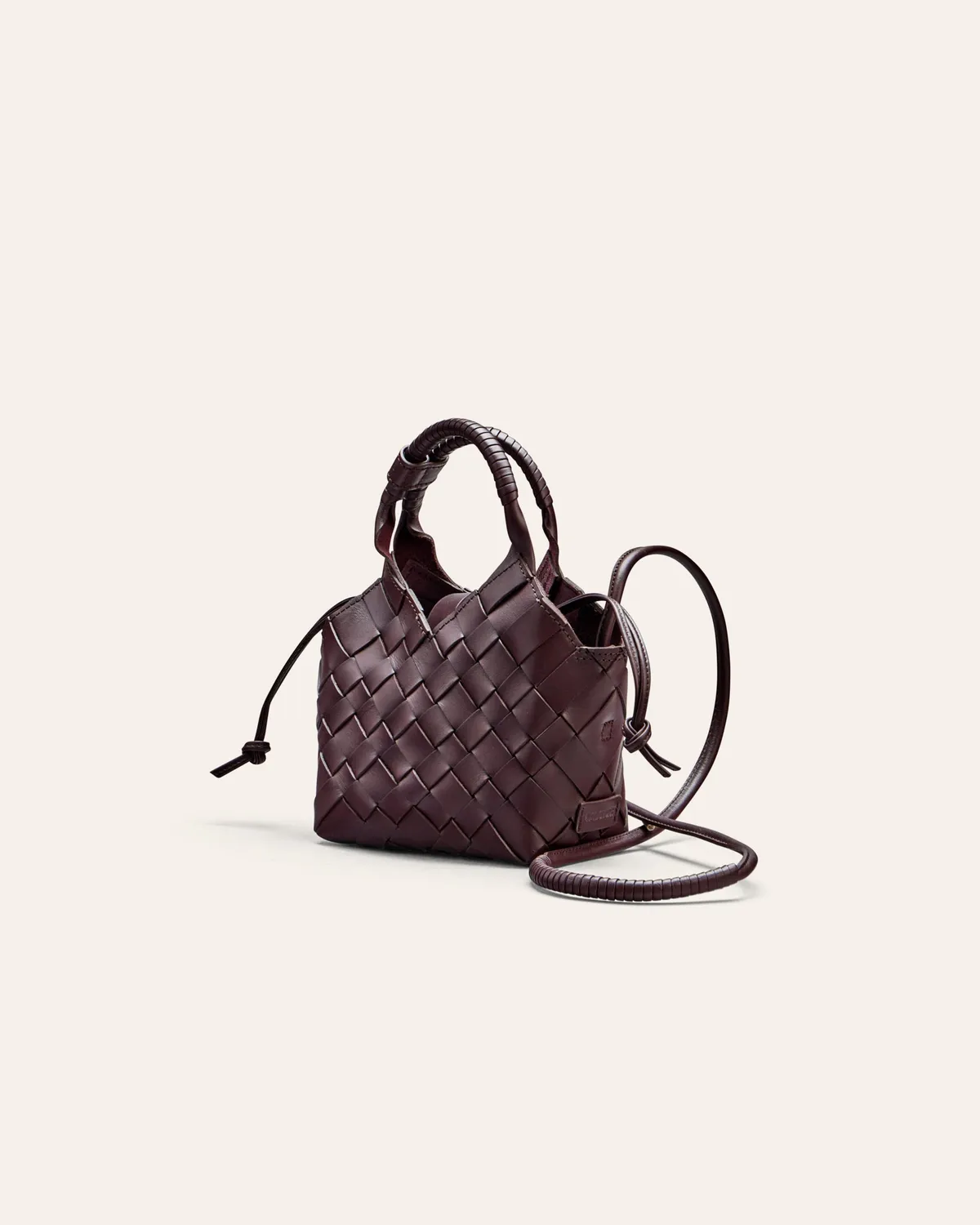 Cala Jade Misu Mini crossbody fudge brunt skinn