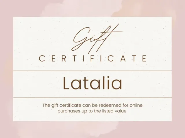 Latalia presentkort gavekort til skinnveske