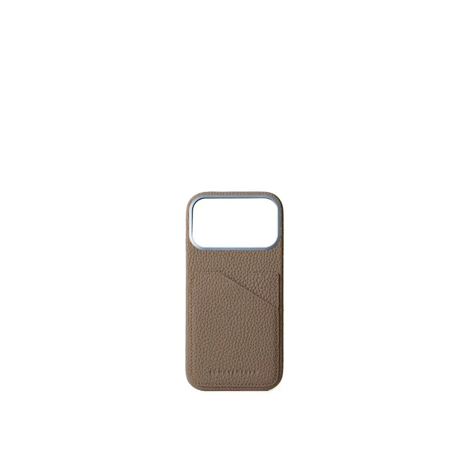Bonaventura iPhone 18 Pro Max bakdeksel skinn etoupe