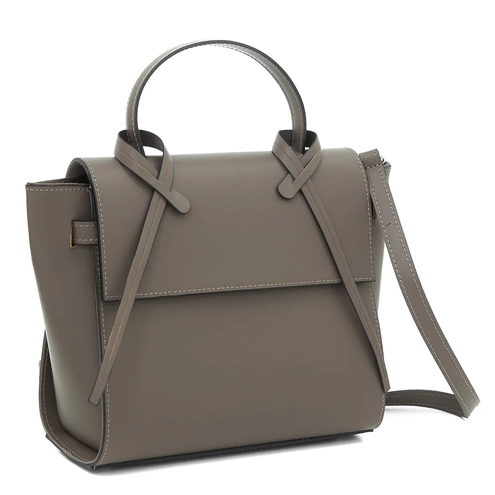Latalia Arezzo skinnveske taupe glatt skinn