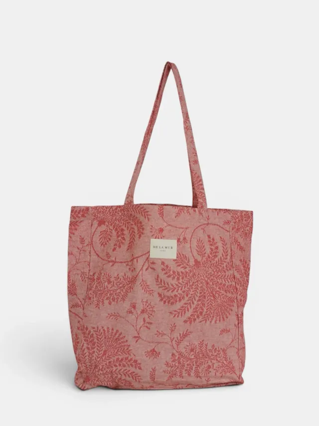 De La Mur Ulha mellomstor tote bag korall blomst