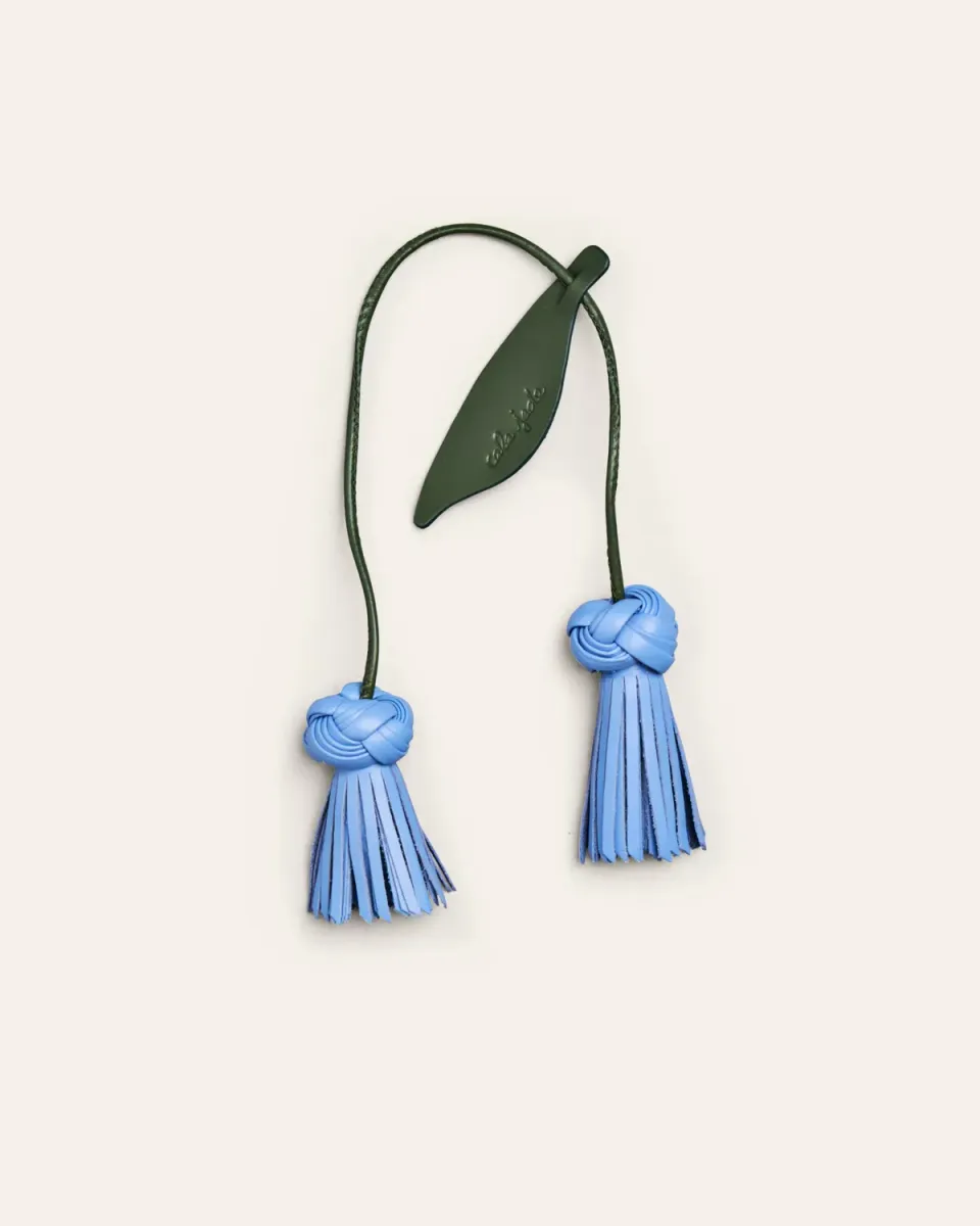 Cala Jade Flower Duo veskecharm grønn blå