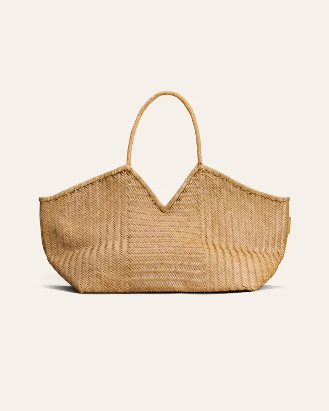 Cala Jade Humi XL tote mineral yellow skinn